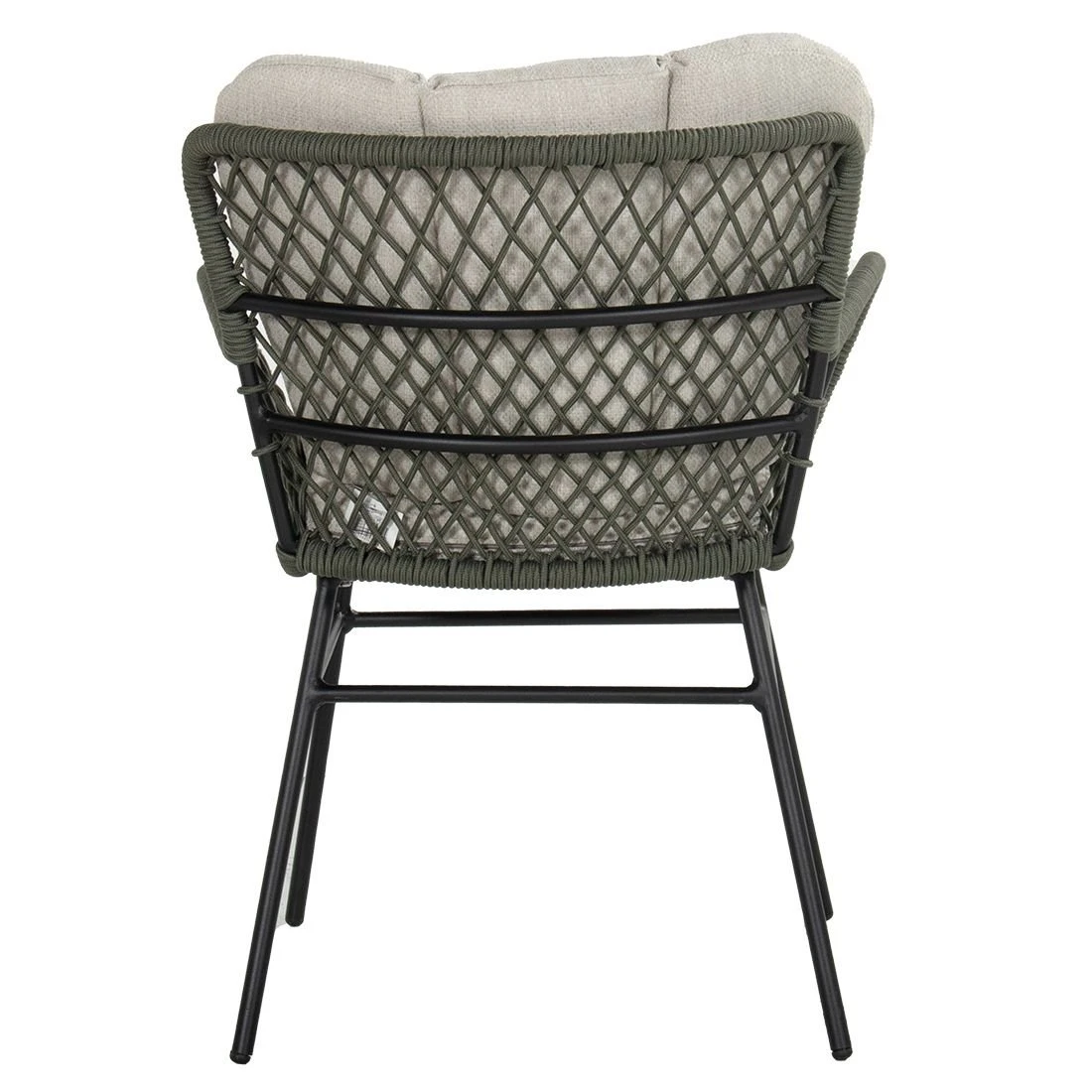 Schöner Wohnen Benet Gartensessel Aluminium/Rope Schwarz/Olive 6 Schöner Wohnen Benet Gartensessel Aluminium/Rope Schwarz/Olive – Bild 4