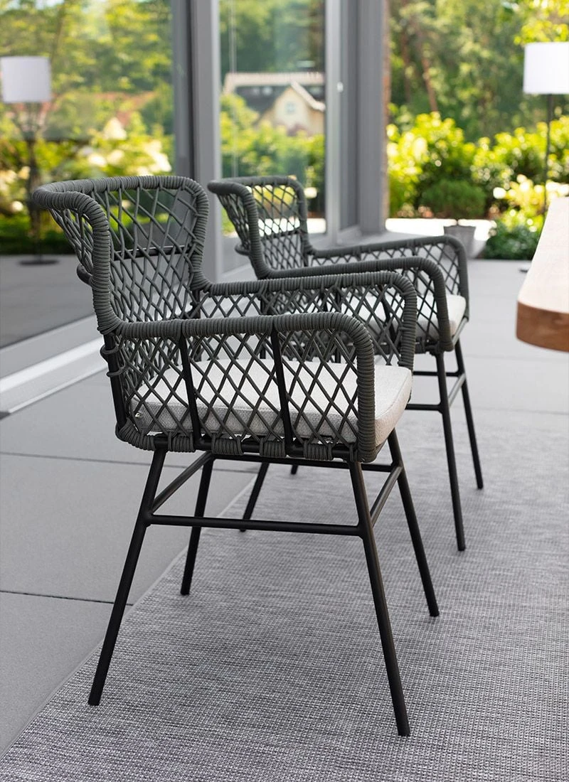 Schöner Wohnen Benet Gartensessel Aluminium/Rope Schwarz/Olive 8 Schöner Wohnen Benet Gartensessel Aluminium/Rope Schwarz/Olive – Bild 6