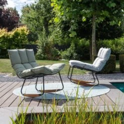 Schöner Wohnen Leska Schaukelstuhl Ink.Hocker Aluminium/Sunbrella Schwarz/Grau -GartenMöbelPro Verkäufe schoener wohnen leska schaukelstuhl ink hocker aluminium sunbrella 1470538 8