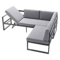 Sieger Adelaide Ecklounge 3-tlg. Eisengrau/Hellgrau -GartenMöbelPro Verkäufe sieger adelaide loungecke 3 tlg 1395463 4