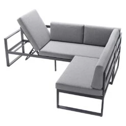 Sieger Adelaide Ecklounge 3-tlg. Eisengrau/Hellgrau -GartenMöbelPro Verkäufe sieger adelaide loungecke 3 tlg 1395463 5