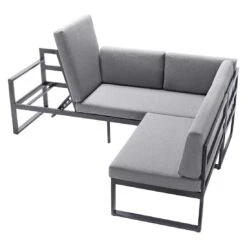 Sieger Adelaide Ecklounge 3-tlg. Eisengrau/Hellgrau -GartenMöbelPro Verkäufe sieger adelaide loungecke 3 tlg 1395463 6