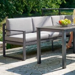 Sieger Adelaide Ecklounge 3-tlg. Eisengrau/Hellgrau -GartenMöbelPro Verkäufe sieger adelaide loungecke 3 tlg 1395463 8