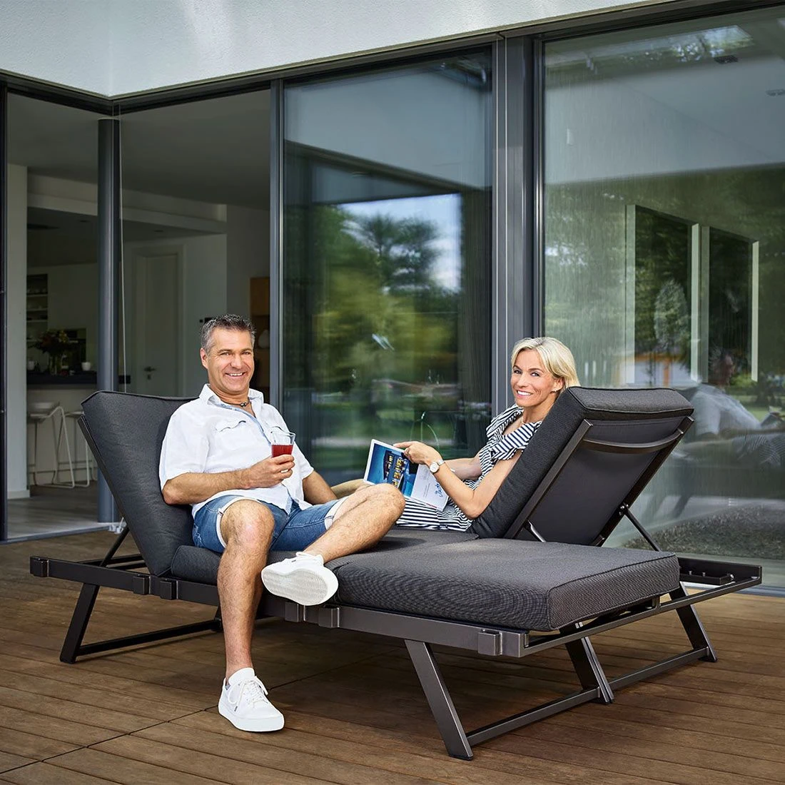 Sieger Auckland Daybed Aluminium/Sunproof Eisengrau/Grau 6 Sieger Auckland Daybed Aluminium/Sunproof Eisengrau/Grau – Bild 4