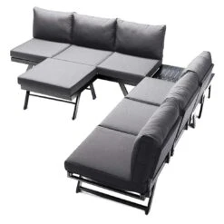 Sieger Auckland Ecklounge 4-tlg. Aluminium/Sunproof® Eisengrau/Hellgrau -GartenMöbelPro Verkäufe sieger auckland loungeecke aluminium sunproof eisengrau hellgrau 1315328 3