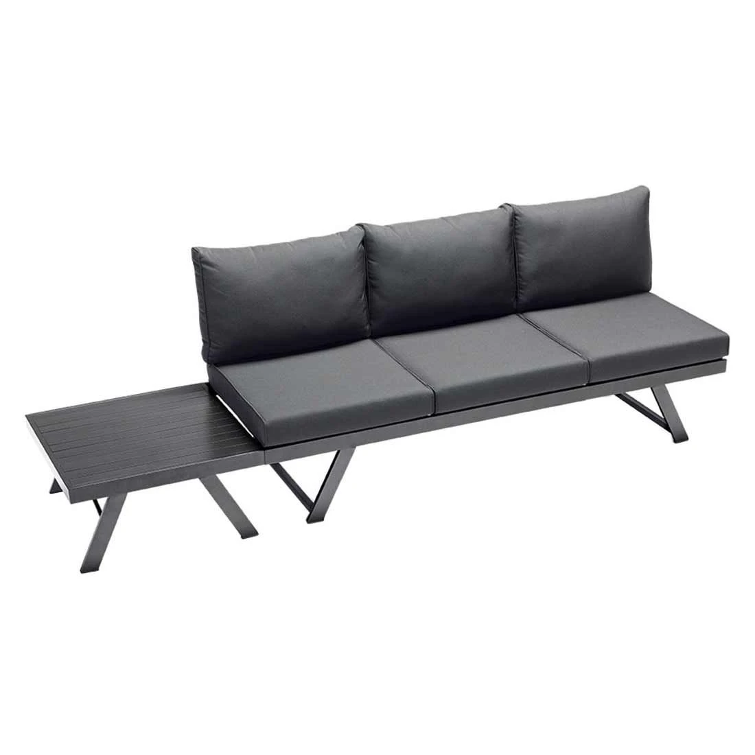 Sieger Auckland Gartensofa 2-tlg. Aluminium/Sunproof Eisengrau/Grau 5 Sieger Auckland Gartensofa 2-tlg. Aluminium/Sunproof Eisengrau/Grau – Bild 3