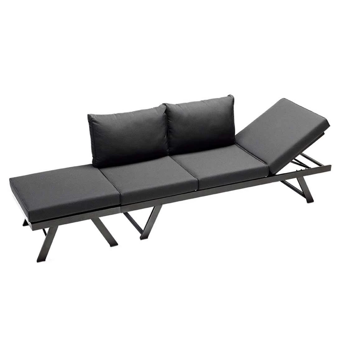 Sieger Auckland Gartensofa 2-tlg. Aluminium/Sunproof Eisengrau/Grau 6 Sieger Auckland Gartensofa 2-tlg. Aluminium/Sunproof Eisengrau/Grau – Bild 4