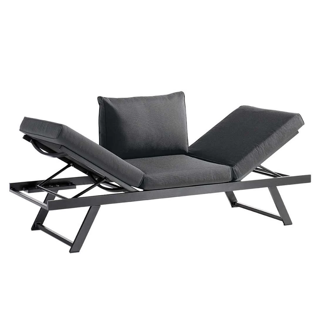 Sieger Auckland Gartensofa 2-tlg. Aluminium/Sunproof Eisengrau/Grau 7 Sieger Auckland Gartensofa 2-tlg. Aluminium/Sunproof Eisengrau/Grau – Bild 5