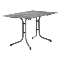 Sieger Boulevard Klapptisch 120x80cm Stahl/Polytec Eisengrau/Beton Hell