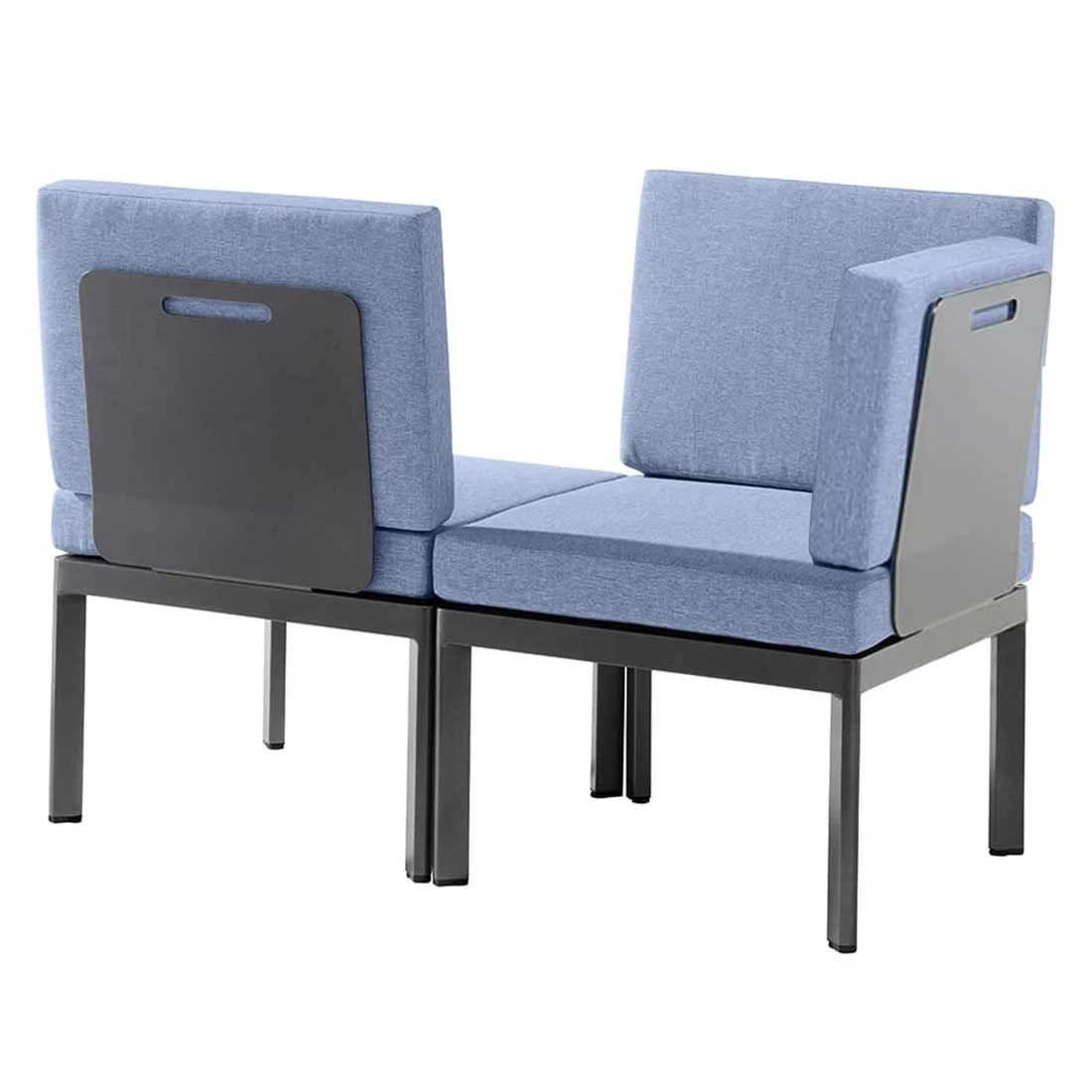 Sieger Lugo Gartensofa Aluminium/Sunproof Eisengrau/Hellblau 6 Sieger Lugo Gartensofa Aluminium/Sunproof Eisengrau/Hellblau – Bild 4