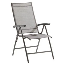 Sieger Sirio Klappsessel Aluminium/Textilene Eisengrau/Hellgrau