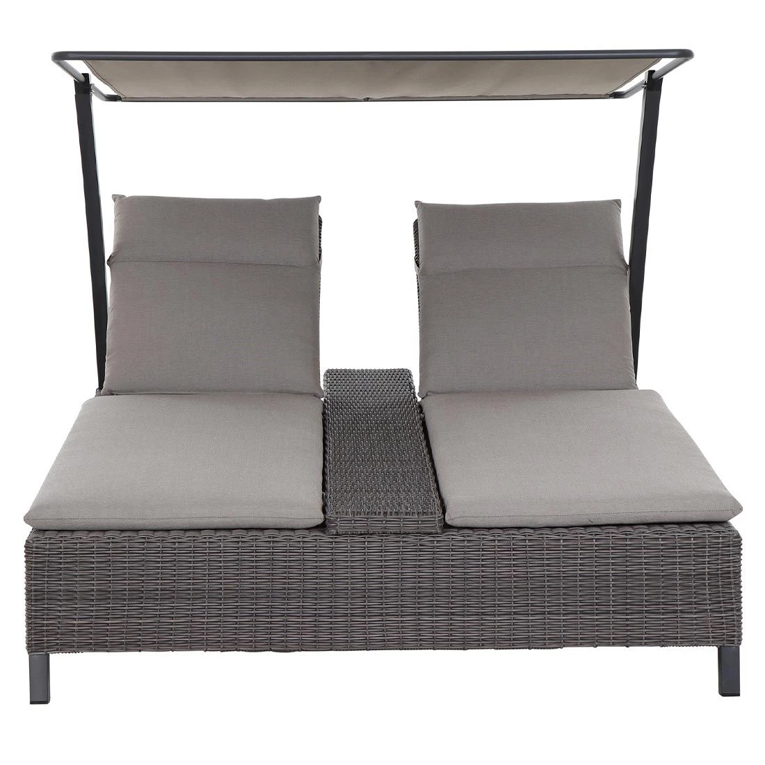Siena Garden Corido Daybed Inkl. Dach Aluminium/Gardino-Geflecht Matt Anthrazit/Charcoal Grey 6 Siena Garden Corido Daybed Inkl. Dach Aluminium/Gardino-Geflecht Matt Anthrazit/Charcoal Grey – Bild 4
