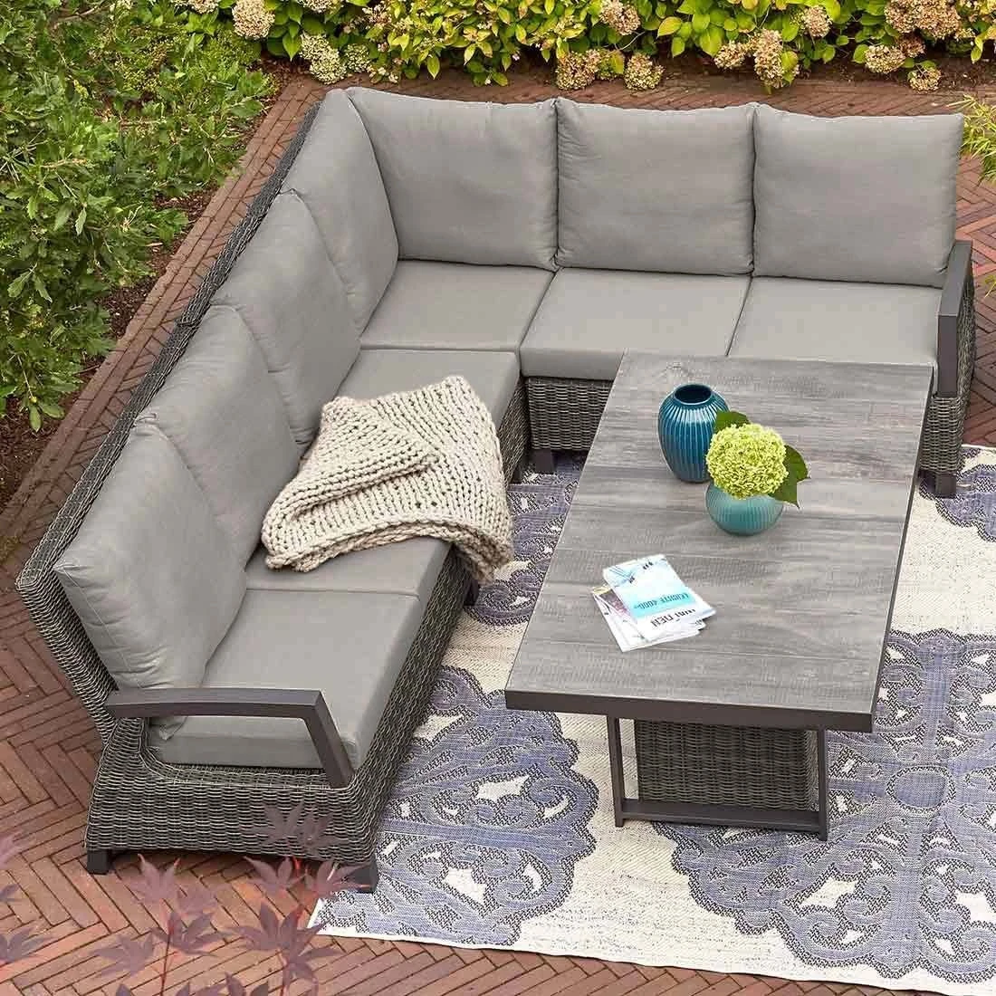 Siena Garden Corido Dininglounge 5-teilig Aluminium/Geflecht Anthrazit/Charcoal Grey 3 Siena Garden Corido Dininglounge 5-teilig Aluminium/Geflecht Anthrazit/Charcoal Grey