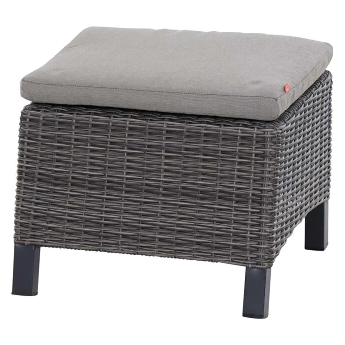 Siena Garden Corido Loungehocker Geflecht Inkl. Kissen Charcoal Grey/Taupe-Meliert 3 Siena Garden Corido Loungehocker Geflecht Inkl. Kissen Charcoal Grey/Taupe-Meliert