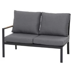 Siena Garden Londra Dininglounge 5-tlg. Mit Tisch 140x80cm Anthrazit/Schwarz-Silber -GartenMöbelPro Verkäufe siena garden londra loungeecke 5 tlg mit tisch 140x80cm 1407937 2