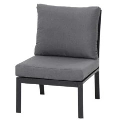 Siena Garden Londra Dininglounge 5-tlg. Mit Tisch 140x80cm Anthrazit/Schwarz-Silber -GartenMöbelPro Verkäufe siena garden londra loungeecke 5 tlg mit tisch 140x80cm 1407937 5