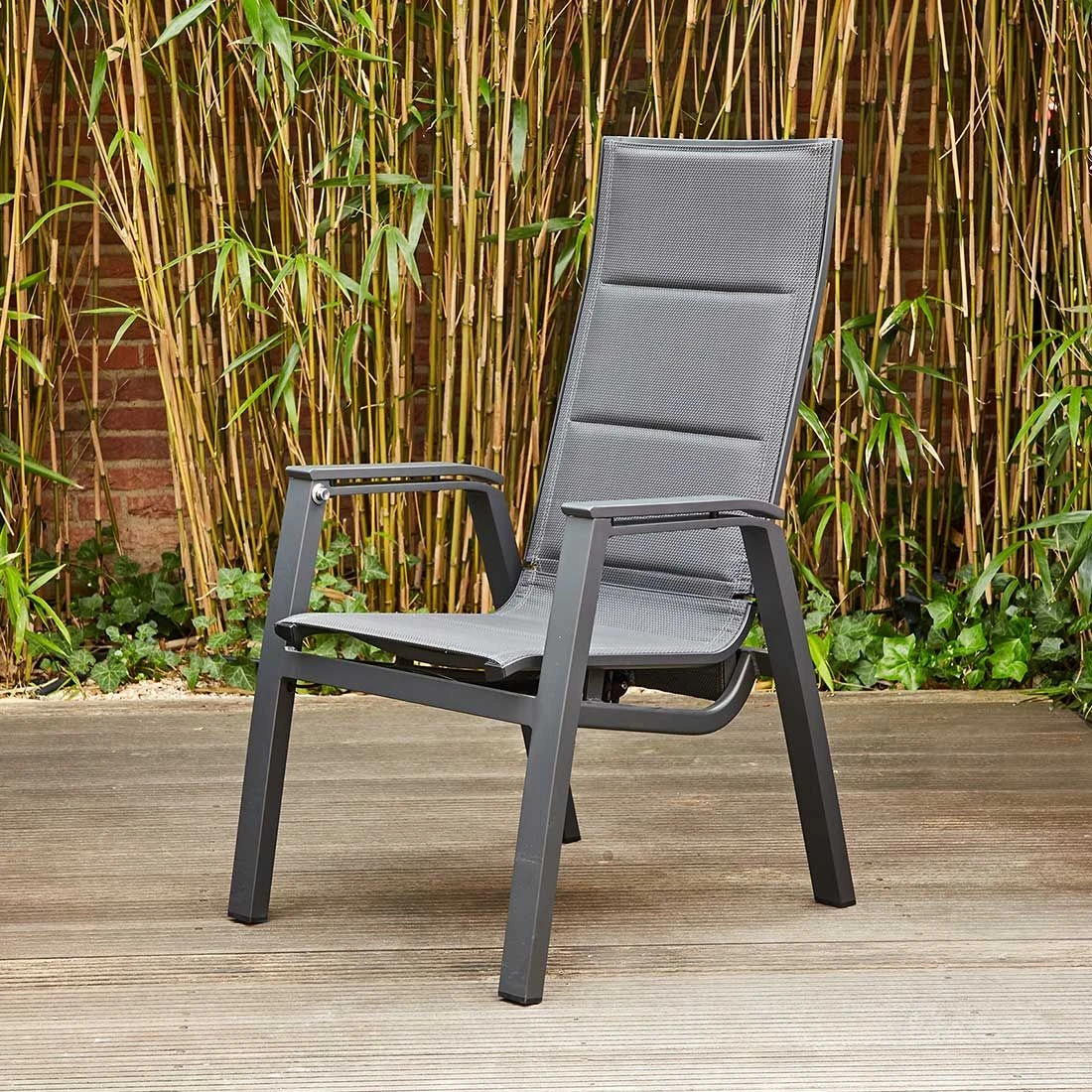 Siena Garden Milano Gartensessel Aluminium/Ranotex®-Gewebe Matt Anthrazit/Grau 4 Siena Garden Milano Gartensessel Aluminium/Ranotex®-Gewebe Matt Anthrazit/Grau – Bild 2