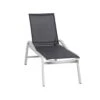 Siena Garden Milos Gartenliege Aluminium/Ranotex® Matt Weiß-Grau/Silber-Schwarz -GartenMöbelPro Verkäufe siena garden milos rollliege aluminium ranotexr matt weiss grau silber schwarz 1093788 1