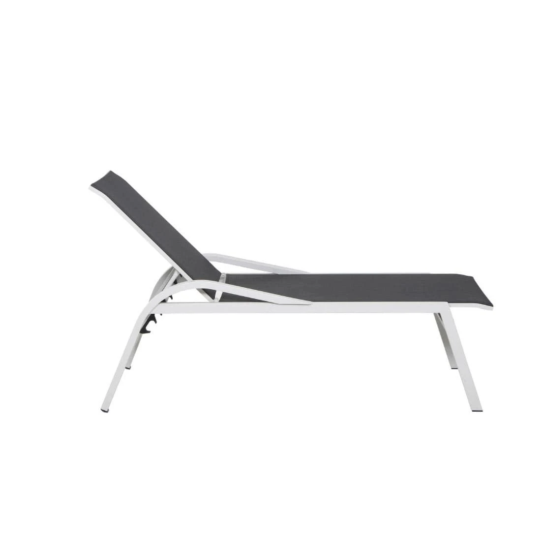 Siena Garden Milos Gartenliege Aluminium/Ranotex® Matt Weiß-Grau/Silber-Schwarz 6 Siena Garden Milos Gartenliege Aluminium/Ranotex® Matt Weiß-Grau/Silber-Schwarz – Bild 4