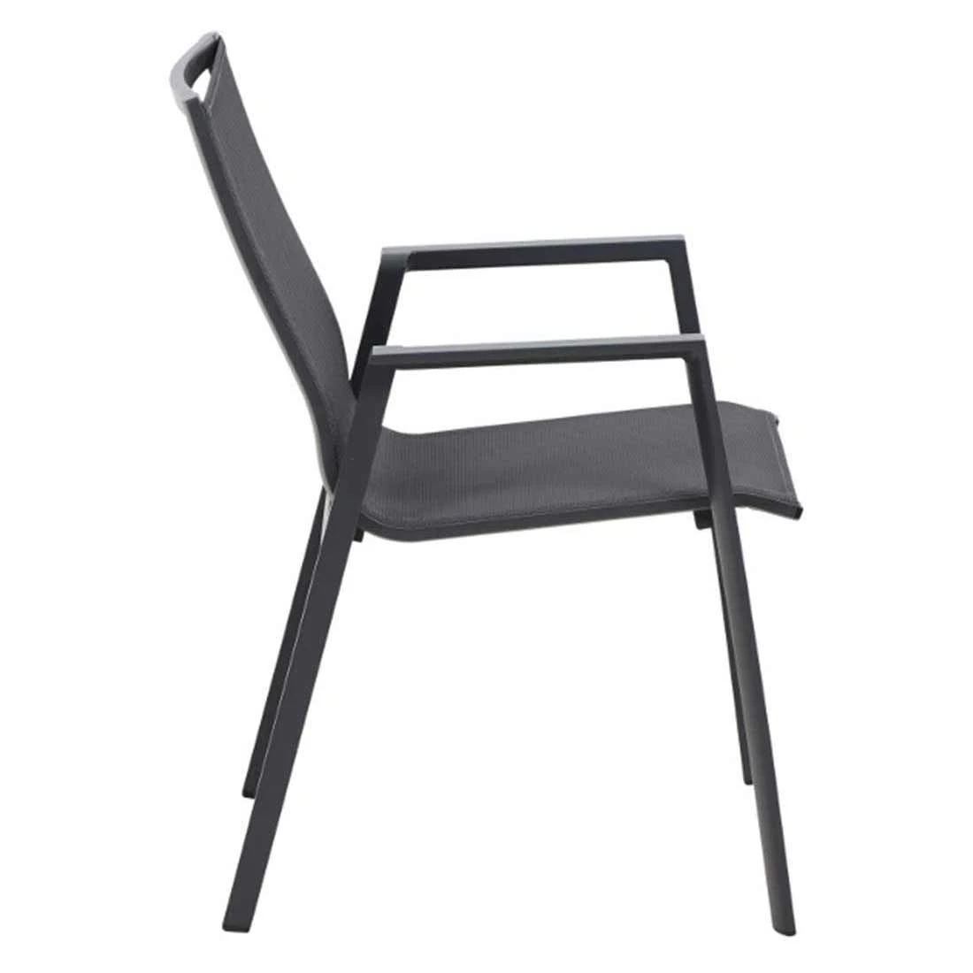 Siena Garden Reno Gartenmöbelset 5-tlg. Mit Tisch 160x90cm Matt Anthrazit/Grau 4 Siena Garden Reno Gartenmöbelset 5-tlg. Mit Tisch 160x90cm Matt Anthrazit/Grau – Bild 2