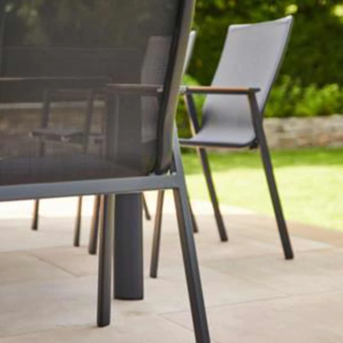 Siena Garden Rondo Stapelsessel Aluminium/Ranotex-Gewebe Matt Anthrazit/Grau 10 Siena Garden Rondo Stapelsessel Aluminium/Ranotex-Gewebe Matt Anthrazit/Grau – Bild 8