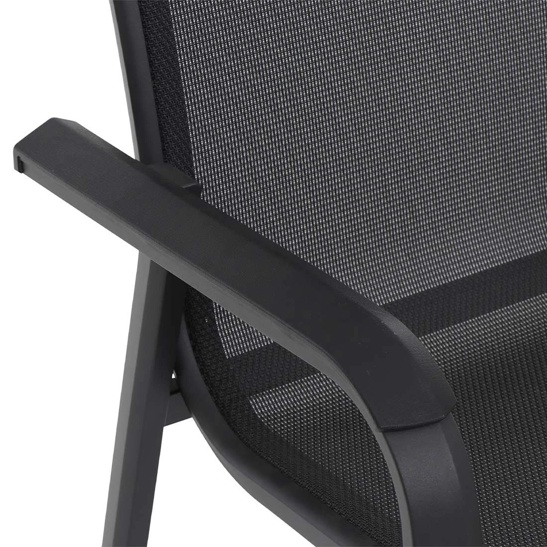 Siena Garden Tesoro Gartenmöbel-Set 7-tlg. Mit Tisch 200x100cm Matt Anthrazit/Silber-Schwarz 10 Siena Garden Tesoro Gartenmöbel-Set 7-tlg. Mit Tisch 200x100cm Matt Anthrazit/Silber-Schwarz – Bild 8