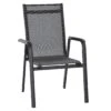 Siena Garden Tesoro Stapelsessel Aluminium/Ranotex®-Gewebe Matt Anthrazit/Silber-Schwarz -GartenMöbelPro Verkäufe siena garden tesoro stapelsessel aluminium ranotexr gewebe 1434161 1
