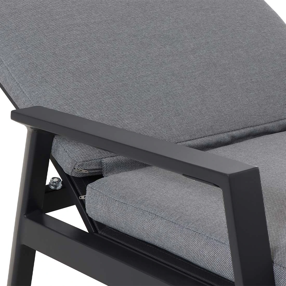 Siena Garden Valencia Gartenliege Aluminium/Polypropylen Matt Anthrazit/Salt&Pepper 7 Siena Garden Valencia Gartenliege Aluminium/Polypropylen Matt Anthrazit/Salt&Pepper – Bild 5