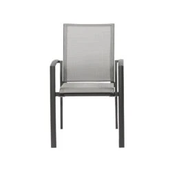 Siena Garden Velia Stapelsessel Aluminium/Textilene Anthrazit/Schwarz-Grau -GartenMöbelPro Verkäufe siena garden velia stapelsessel aluminium textilene charcoal grey anthrazit 1001597 2