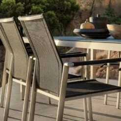 Solpuri Dance Stapelsessel Edelstahl/Textilene Silber/Coal -GartenMöbelPro Verkäufe solpuri dance stapelsessel edelstahl textilene 1475015 10