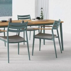 Solpuri Pia Stapelsessel Aluminium/Teak Inkl. Kissen Petrol/Natur -GartenMöbelPro Verkäufe solpuri pia stapelsessel aluminium teak inkl kissen 1470351 5