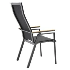 Solpuri Soul Gartensessel Aluminium/Textilene/Teak Anthrazit/Coal -GartenMöbelPro Verkäufe solpuri soul verstellsessel aluminium textilene teak 1465676 5