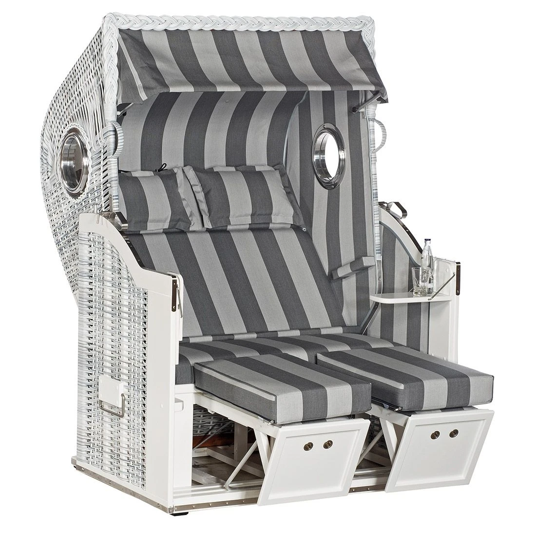 SonnenPartner Classic Strandkorb Geflecht/Fichte White-washed 3 SonnenPartner Classic Strandkorb Geflecht/Fichte White-washed