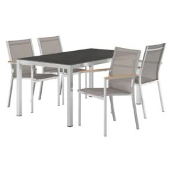 Stern Cardiff Gartenmöbel-Set 5-tlg. Tisch 160x90cm Taupe -GartenMöbelPro Verkäufe stern cardiff gartenmoebel set 5 tlg tisch 160x90cm 1485388 2