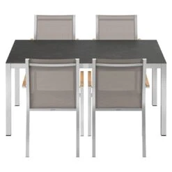 Stern Cardiff Gartenmöbel-Set 5-tlg. Tisch 160x90cm Taupe -GartenMöbelPro Verkäufe stern cardiff gartenmoebel set 5 tlg tisch 160x90cm 1485388 4