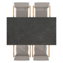 Stern Cardiff Gartenmöbel-Set 5-tlg. Tisch 160x90cm Taupe -GartenMöbelPro Verkäufe stern cardiff gartenmoebel set 5 tlg tisch 160x90cm 1485388 5