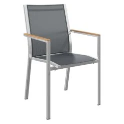 Stern Cardiff Stapelsessel 6-teiliges Gartenmöbelset Mit Teakholz Tisch 160x90cm Silbergrau -GartenMöbelPro Verkäufe stern cardiff stapelsessel 6 teiliges gartenmobelset silbergrau mit teakholz tisch 160x90cm 7