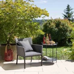 Stern Charles Beistelltisch 52x52cm Aluminium/Silverstar Schwarz Matt/Slate -GartenMöbelPro Verkäufe stern charles beistelltisch 52x52cm aluminium silverstar 1454027 5