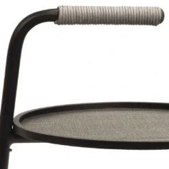 Stern Edi Beistelltisch 48x48 Cm Aluminium/Textilene Schwarz Matt/Leinen Grau -GartenMöbelPro Verkäufe stern edi beistelltisch 48x48 cm aluminium textilene 1451112 2