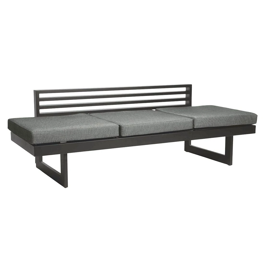 Stern Evoee Gartenmöbelset 5-tlg. Mit Tisch 200x100cm Schwarz Matt/Leinen Grau 4 Stern Evoee Gartenmöbelset 5-tlg. Mit Tisch 200x100cm Schwarz Matt/Leinen Grau – Bild 2