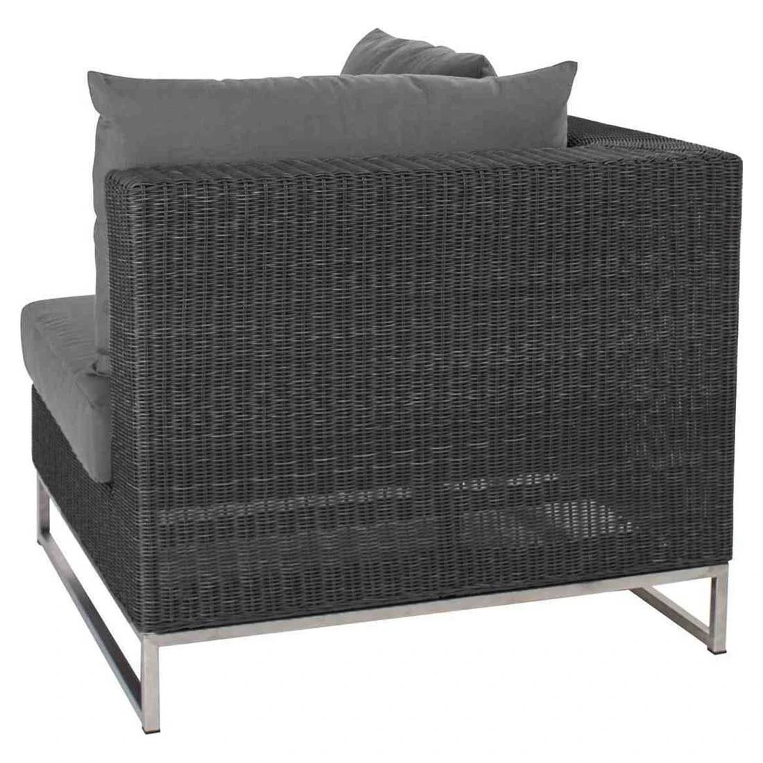 Stern Fontana Eck-/Endmodul Edelstahl/Geflecht Basaltgrau/Seidengrau 4 Stern Fontana Eck-/Endmodul Edelstahl/Geflecht Basaltgrau/Seidengrau – Bild 2