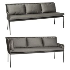 Stern Greta Dininglounge Aluminium/Rope Anthrazit/Platin/Seidengrau