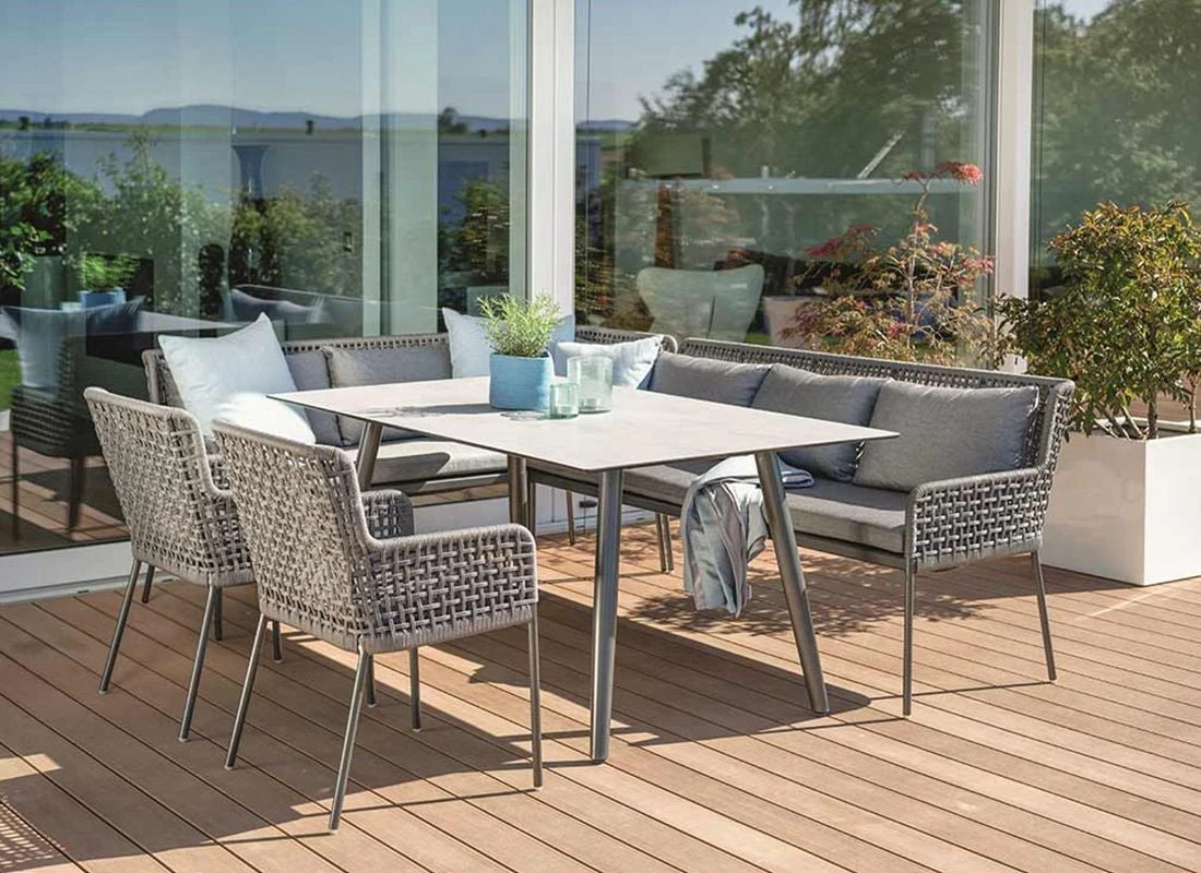 Stern Greta Dininglounge Aluminium/Rope Anthrazit/Platin/Seidengrau 4 Stern Greta Dininglounge Aluminium/Rope Anthrazit/Platin/Seidengrau – Bild 2