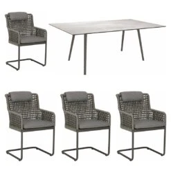 Stern Greta Gartenmöbel-Set 5-tlg. Tisch 180x100cm Anthrazit/Seidengrau -GartenMöbelPro Verkäufe stern greta gartenmoebel set 5 tlg tisch 180x100cm 1489711 2