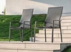 Stern Kari Plus Stapelsessel Aluminium/Textilene Graphit/Silbergrau -GartenMöbelPro Verkäufe stern kari plus stapelsessel aluminium textilene 1461881 2