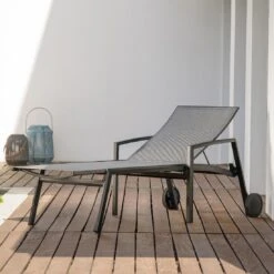 Stern Kari Gartenliege Aluminium/Textilene Schwarz Matt/Leinen Grau -GartenMöbelPro Verkäufe stern kari rollliege aluminium textilene 1453851 8