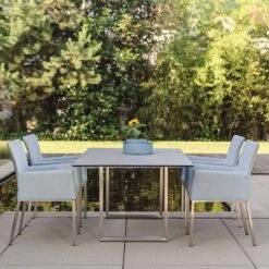 Stern Kufentisch Edelstahl/Silverstar 2.0 Silber/Zement Hell -GartenMöbelPro Verkäufe stern kufentisch 160x90cm edelstahl silverstar 2 0 943946 4