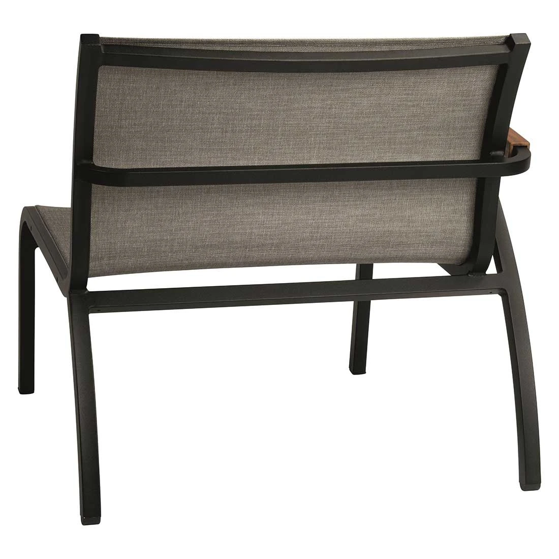 Stern Laris Lounge Endmodul Aluminium/Textilene Schwarz Matt/Leinen Grau 4 Stern Laris Lounge Endmodul Aluminium/Textilene Schwarz Matt/Leinen Grau – Bild 2