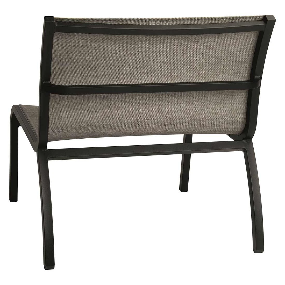 Stern Laris Lounge Mittelmodul Aluminium/Textilene Schwarz Matt/Leinen Grau 4 Stern Laris Lounge Mittelmodul Aluminium/Textilene Schwarz Matt/Leinen Grau – Bild 2