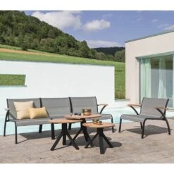 Stern Laris Lounge Mittelmodul Aluminium/Textilene Schwarz Matt/Leinen Grau 7 Stern Laris Lounge Mittelmodul Aluminium/Textilene Schwarz Matt/Leinen Grau -GartenMöbelPro Verkäufe stern laris mittelmodul aluminium textilene 1363101 3